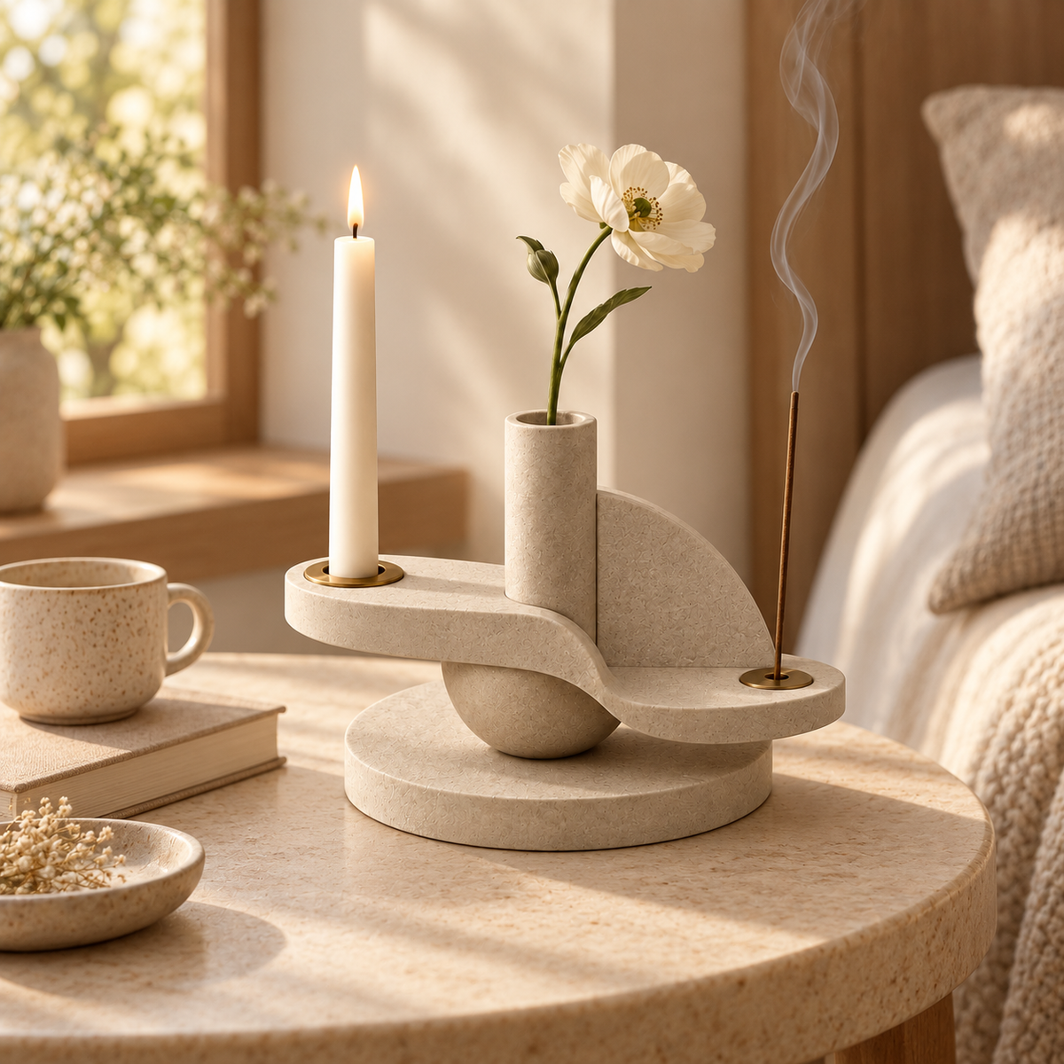 UPETTO™ Axis Reversible Candle & Incense Ritual Holder