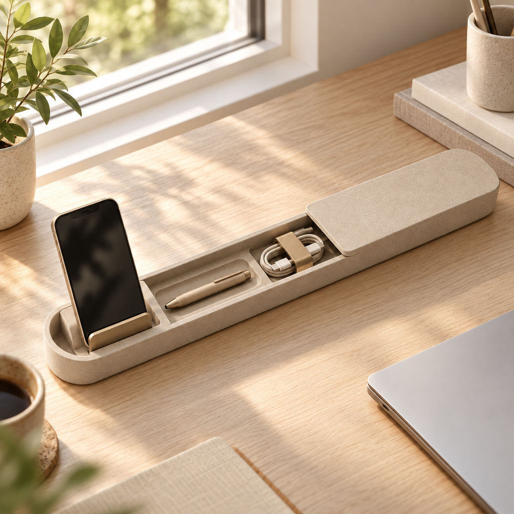 UPETTO™ Linea Hidden Desk Rail & Minimal Organizer