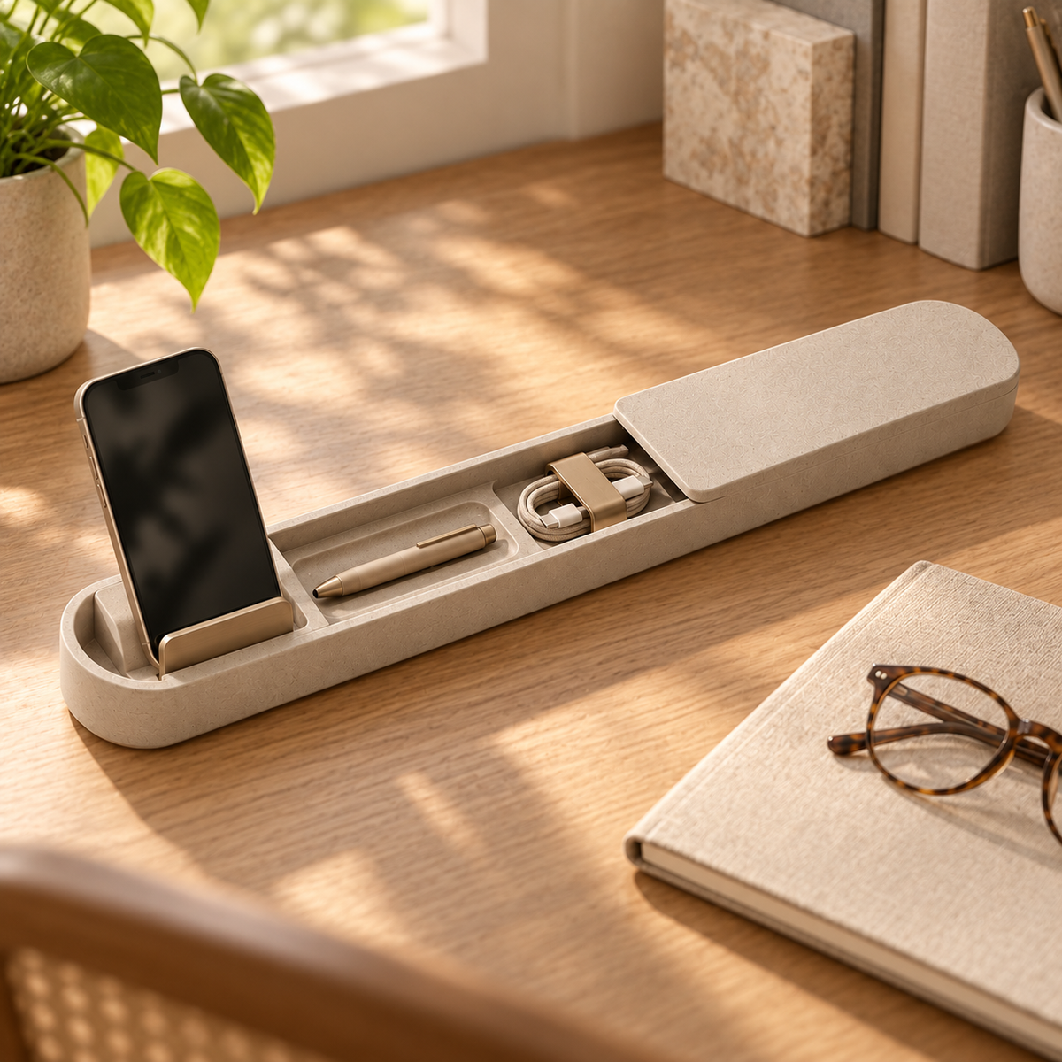 UPETTO™ Linea Hidden Desk Rail & Minimal Organizer
