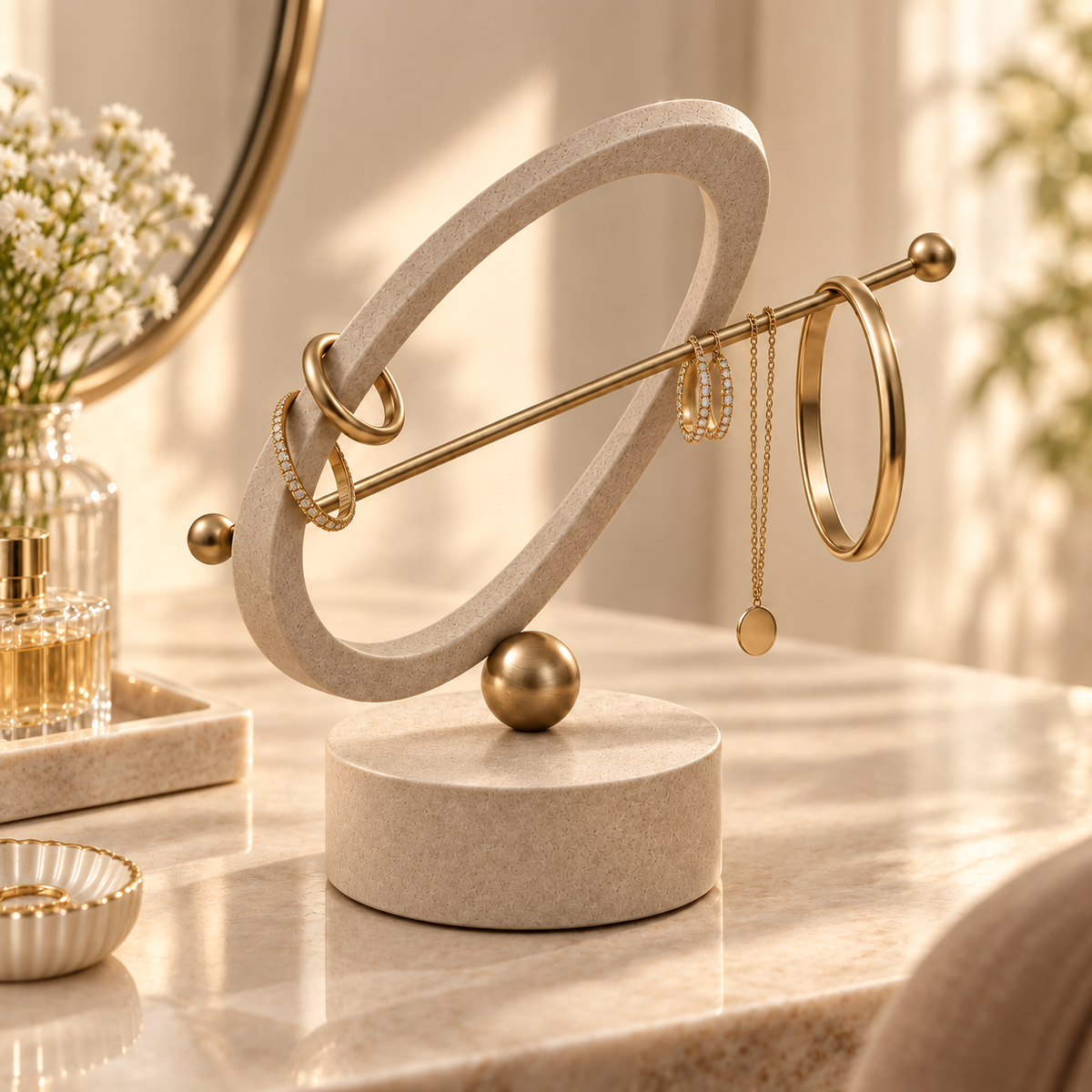 UPETTO™ Orbit Kinetic Jewelry Stand & Display Organizer